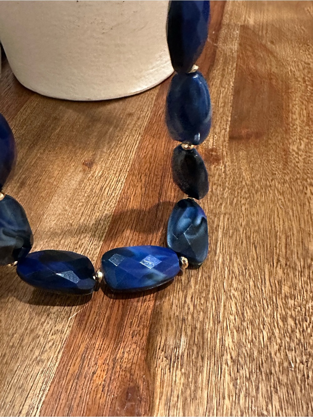 Elegant blue agate", "quartz", "statement
necklace", - Picture 4 of 10